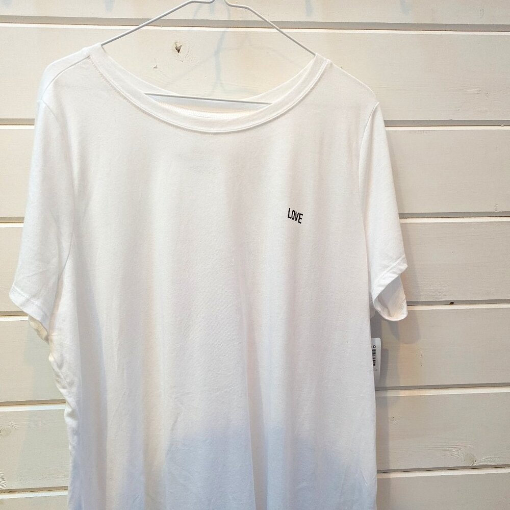 Torrid "Love" Classic White Tee